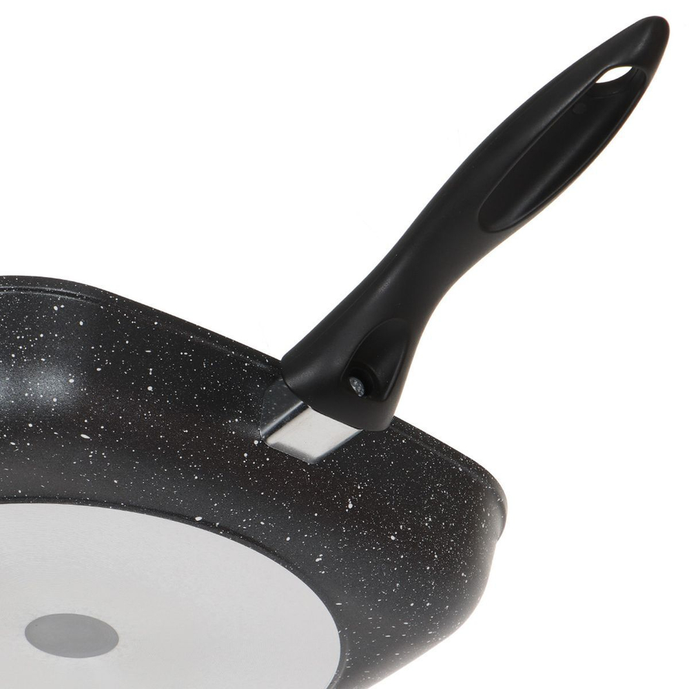 Сковорода-гриль алюминий, 26 см, антипригарное покрытие, Vari, Каменная, черная, EVKB-36126