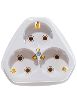 Розетка трехмест. скр. уст. с з/к (ток 16А) РС10/16-835 в инд.упак.