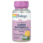 Solaray, Vital Extracts, родиола супер, 500 мг, 60 растительных капсул