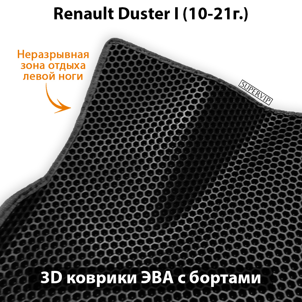 Передние автомобильные коврики ЭВА с бортами для Renault Duster I (10-21г.)