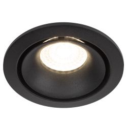 Светильник встраиваемый алюминиевый ЭРА KL100 BK под лампу MR16 GU5.3 черный | Алюминиевые встраиваемые светильники