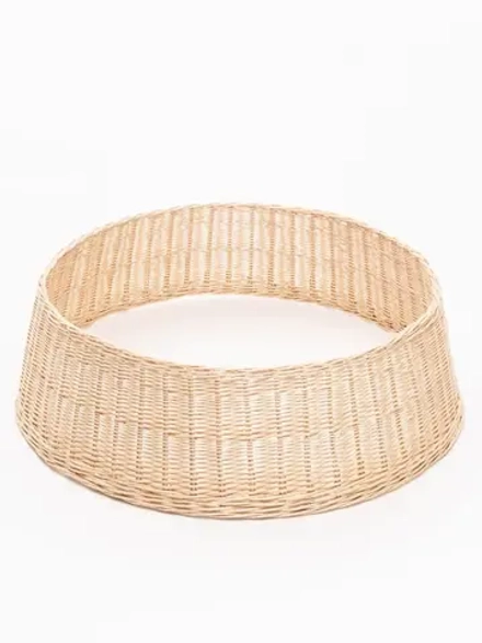 Корзина для декорирования основания елки 105*30 см., белая, натуральная, ЕлкиТорг (105-226)