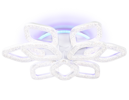 Светильник потолочный светодиодный с RGB подсветкой и пультом FA3929/6+3 WH белый 180W 3000K/4200K/6400K+RGB D680*110 (ПДУ РАДИО 2.4G)