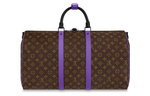 LOUIS VUITTON Keepall Bandouliere 50 Monogram Macassar Brown/Purple