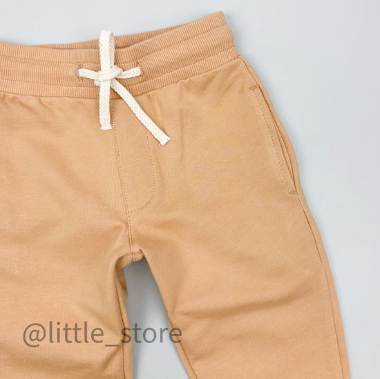 Брюки из футера "Мир животных" итальянский песок