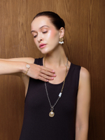 Колье "Coin segments pearl" Bicolor