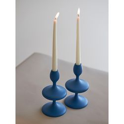 Подсвечник Vivlend, 20 см, синий