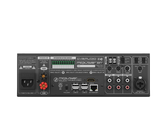 CVGAUDIO MCPLAYER 8T профессиональный микшер-усилитель, мощность 80W/100V