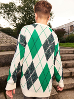 Джемпер для мальчика Next E27-910, Зеленый, Молочный