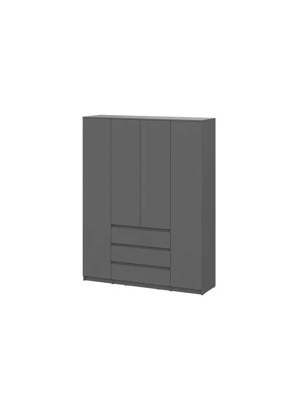 Шкаф для одежды распашной Графит серый 160х46х205 см