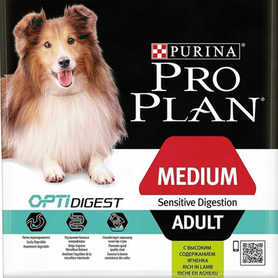 Pro Plan Adult Medium Lamb - сухой корм для собак средних пород с чувствительным пищеварением