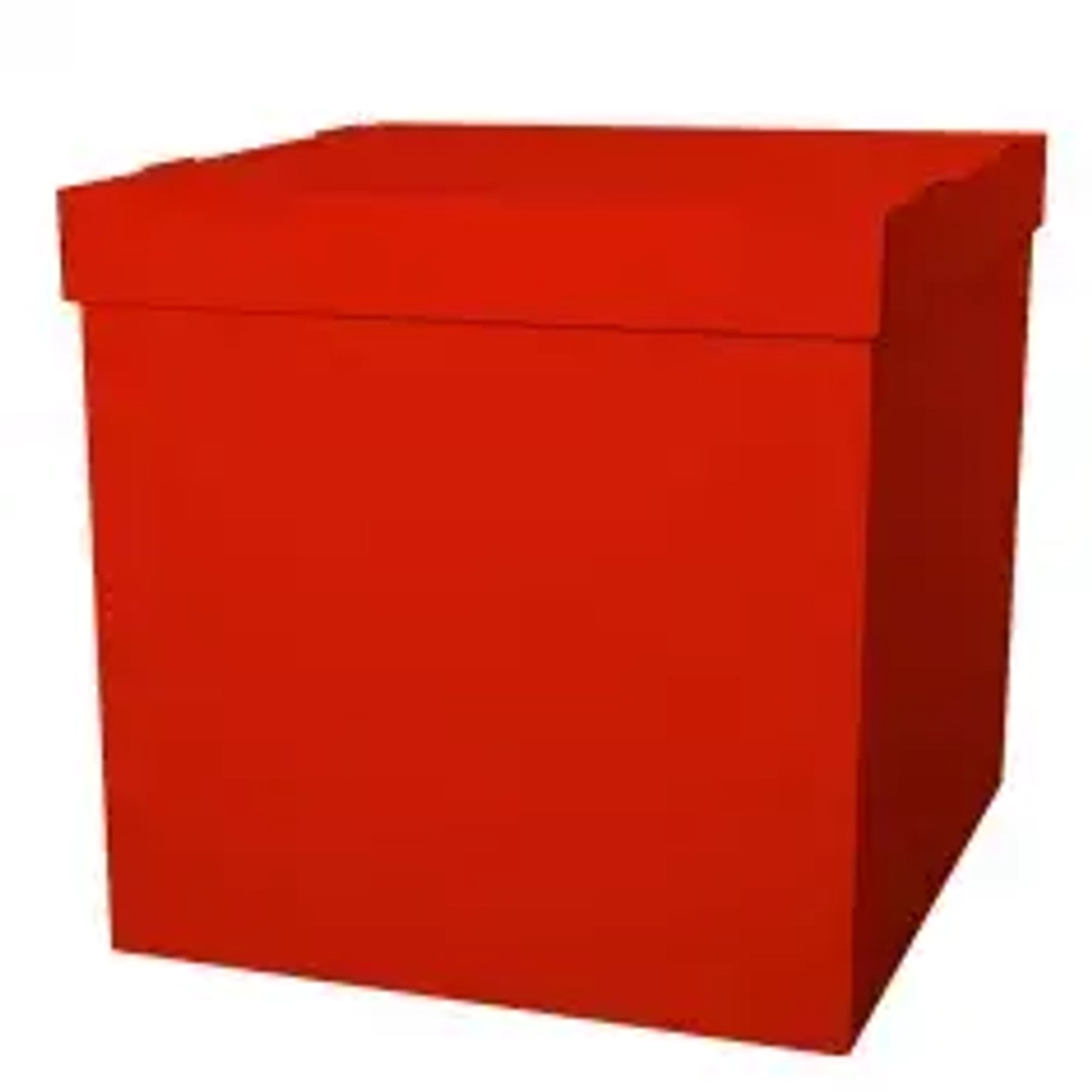 Коробка для воздушных шаров Красный, 60*60*60 см, 1 шт.