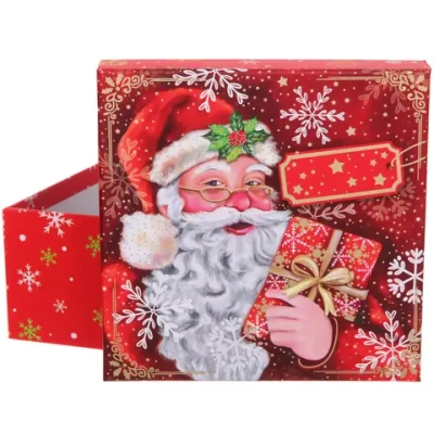 Коробка подарочная «Веселый Дедушка» 20*20*9,5 см