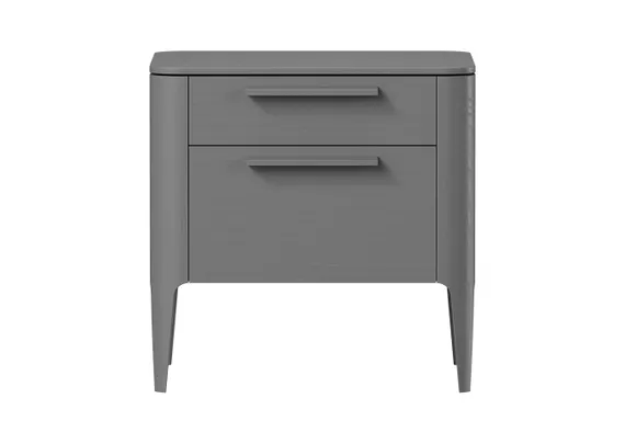 Тумба прикроватная Type oak 2 ящика ширина 50 см (серый)
