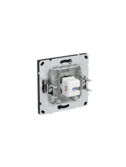Розетка компьютерная 1-м KANT RJ45 кат.6A без шторки черн. уголь DKC 7012673