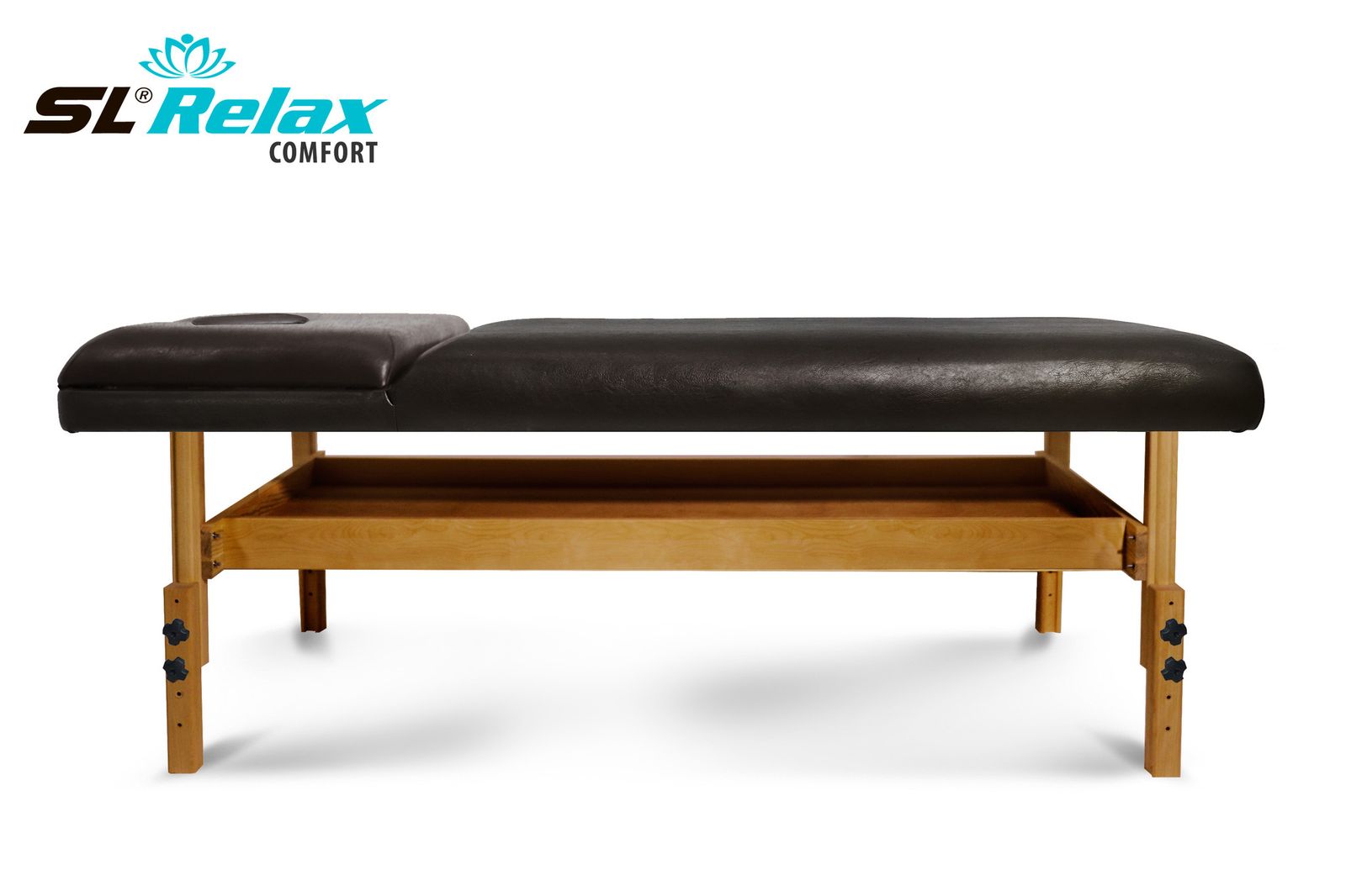 Массажный стол Relax Comfort черная кожа фото №4