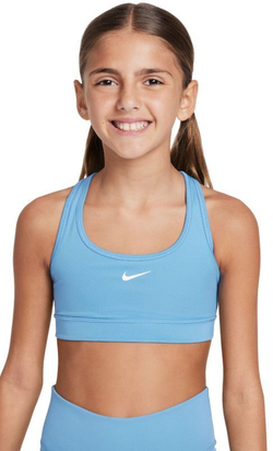 Топ для девочки теннисный Nike Girls Swoosh Sports - небесный