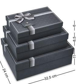 WF-168-B Набор коробок из 3 шт, темно-серый