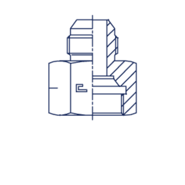 Соединение PS JIC1.7/8" JIC1.5/16" CAST