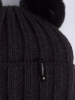 Шапка детская вязаная с помпонами и снуд