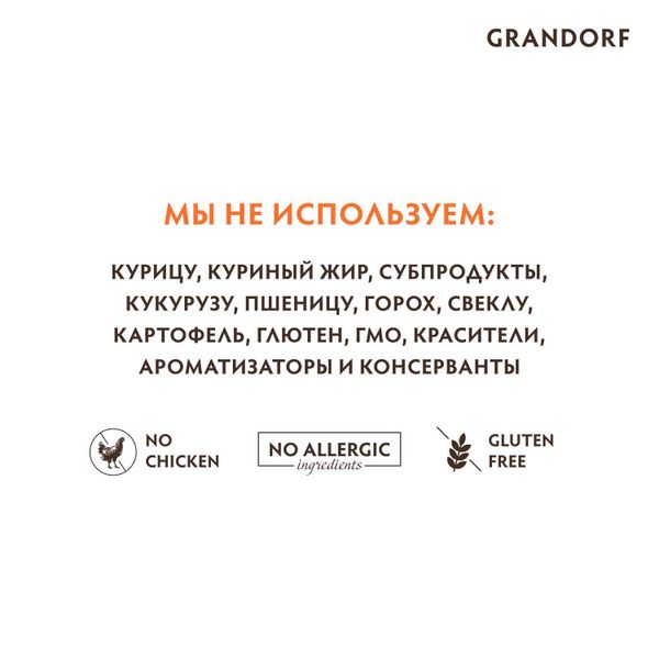 Уценка! Срок 30.08.26/ Сухой корм Grandorf DOG 4 Meat PROBIOTIC MED&MAXI для взрослых собак средних и крупных пород, 4 мяса с пробиотиками