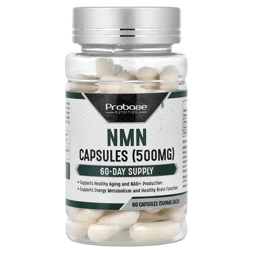 Probase Nutrition, NMN, 500 мг, 60 капсул