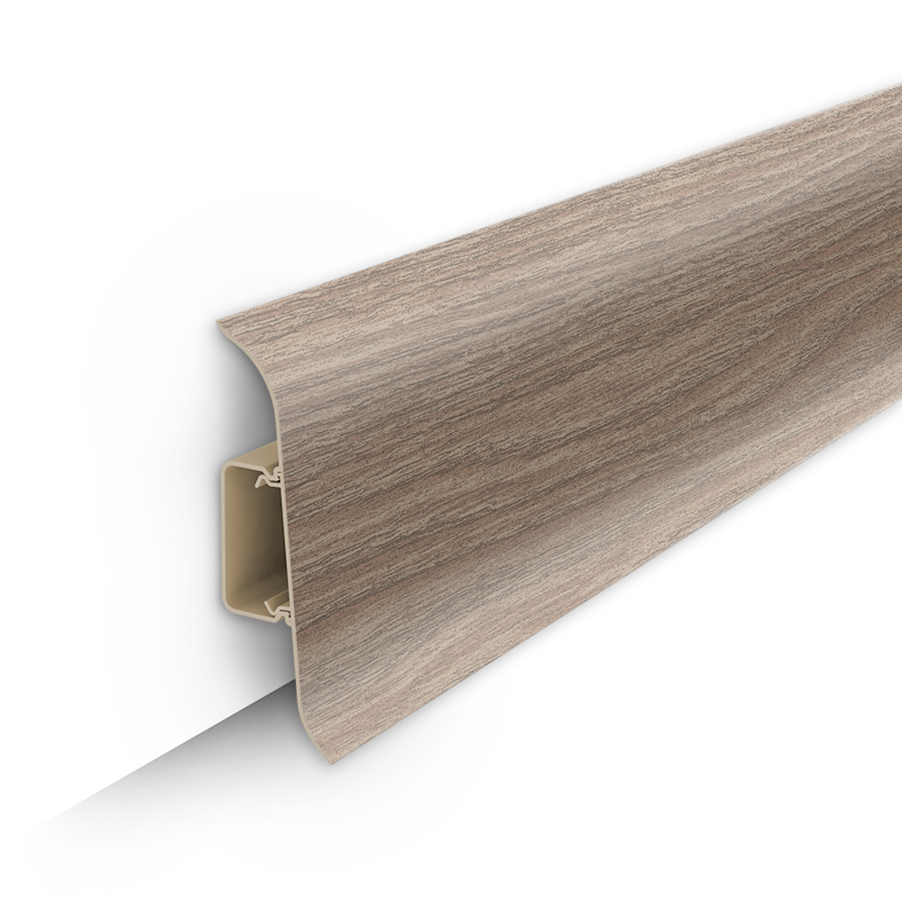 Плинтус ПВХ Идеал Классик 207 Дуб кофейный 2200х55х22 мм