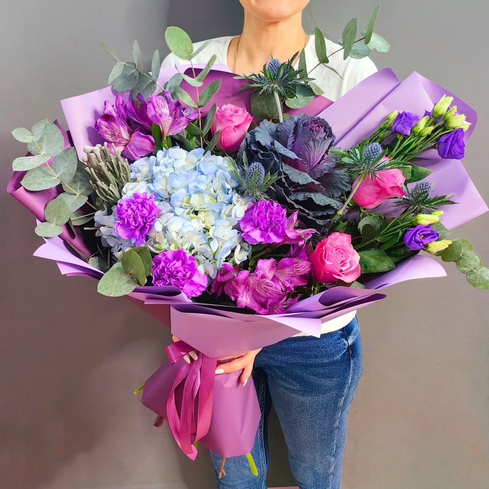 Авторский букет с брассикой