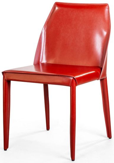 Стул Martin, кожа ретро красный