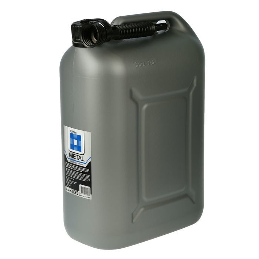 Канистра Oktan METAL, пластик, 25 л, серая