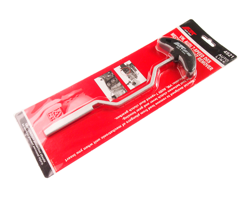 JTC-4921 - Приспособление для блока мехатроника 7-скоростной коробки передач DSG (VW AUDI) JTC -  
Инструмент специально предназначен для снятия нагрузки с плунжеров мехатроника.  
Для этого приспособление необходимо вставить между рычагом сцепления и картером коробки передач. 
Применение: автомобили Фольксваген (Volkswagen), Ауди (Audi), оснащенные 7-скоростной коробкой передач прямого переключения DSG. 
Габаритные размеры: 360/130/30 мм. (Д/Ш/В)  
Вес: 160 гр.