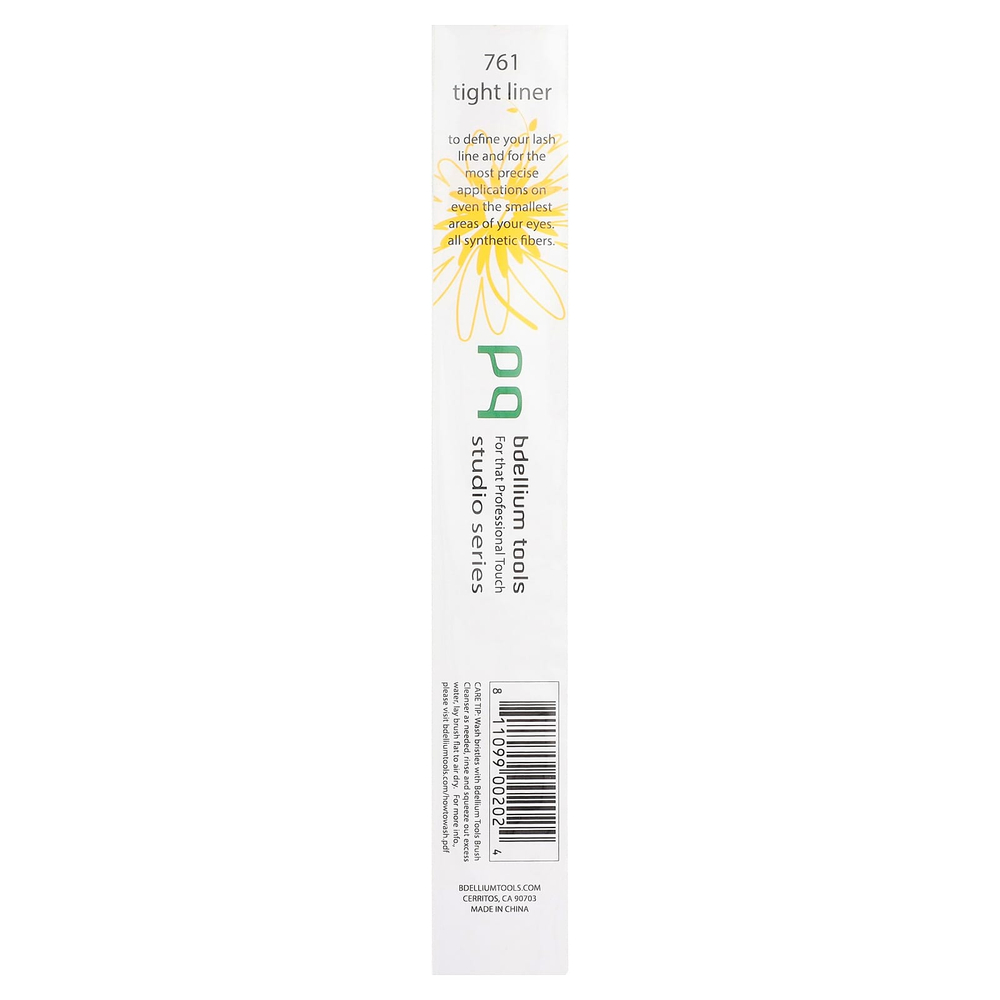 Bdellium Tools, Studio Series, кисть для нанесения плотной подводки, Eyes 761, 1 шт.