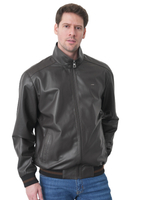 KHIMEONE Мужская кожаная демисезонная куртка (натуральная кожа наппа)