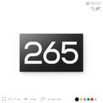Номер на дверь 265, табличка на дверь для офиса, квартиры, кабинета, аудитории, склада, черная 120х70 мм, Айдентика Технолоджи