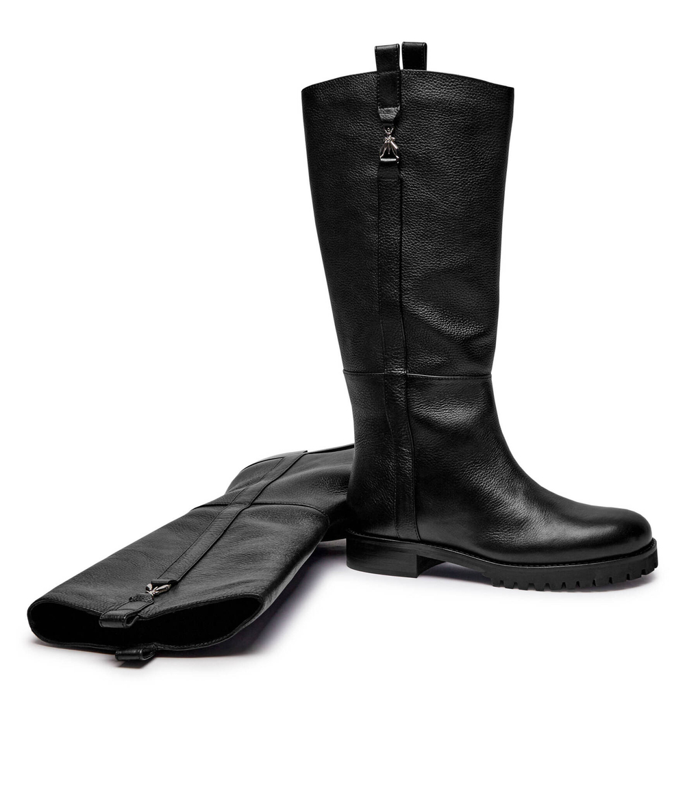 Кожаные сапоги-казаки Patrizia Pepe - черный(8Y0106 L034)