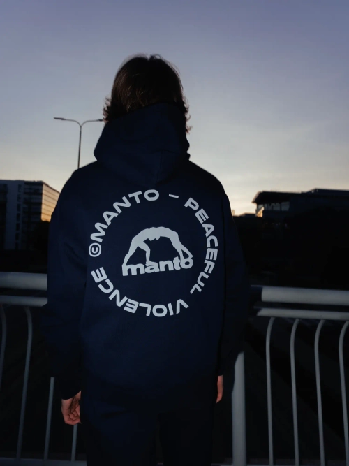 Худи MANTO LABEL 25 OVERSIZE темно-синее