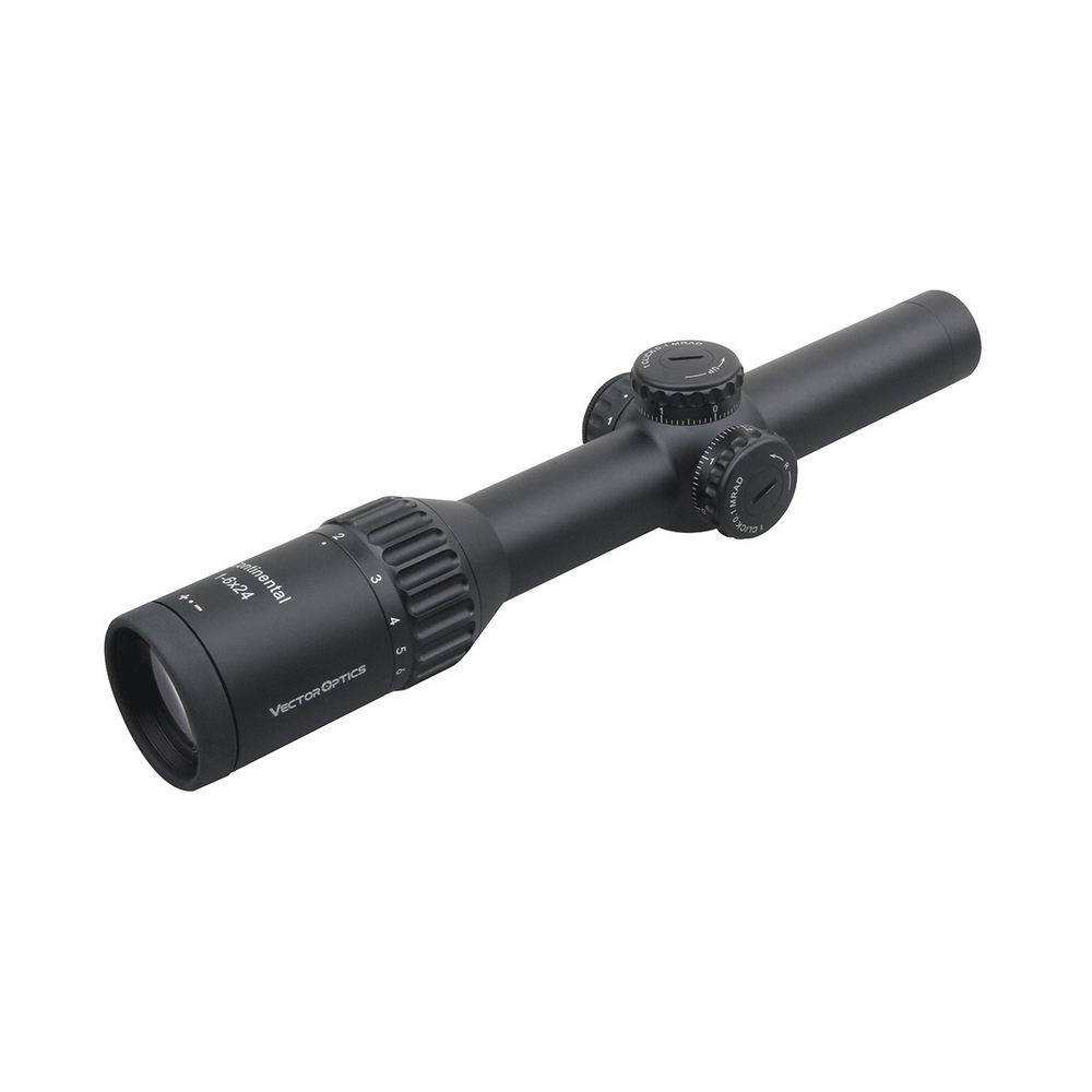 Оптический прицел Vector Optics Continental 1-6x24 Tactical, 30 мм, ( сетка Tactical Dot Mil / с подсветкой / тактические барабаны / азотозаполненный )