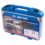 KING TONY (9HBE083) Съемник шаровых опор грузовиков гидравлический, 12 т, зев 30-40 мм, 5 предметов