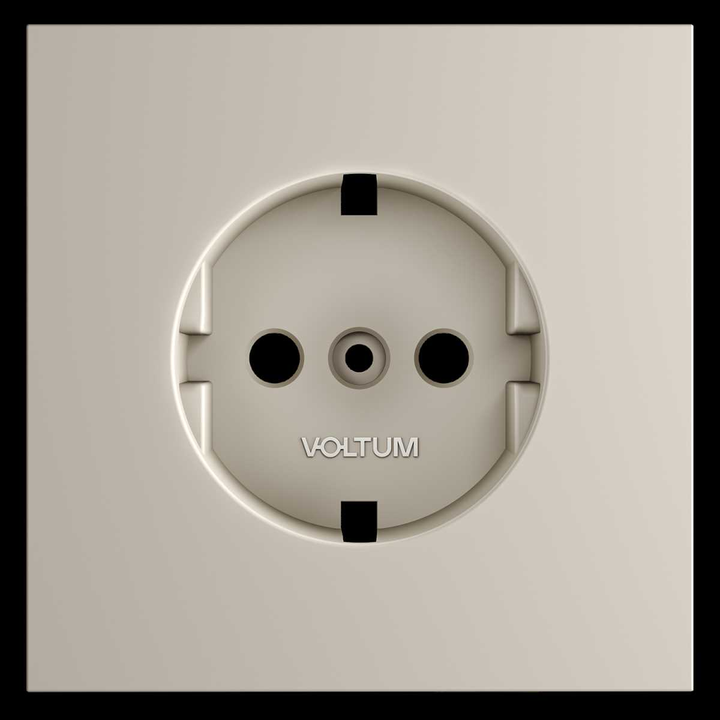 Накладка для розетки с заземлением S70 (кашемир) Voltum VLS000603