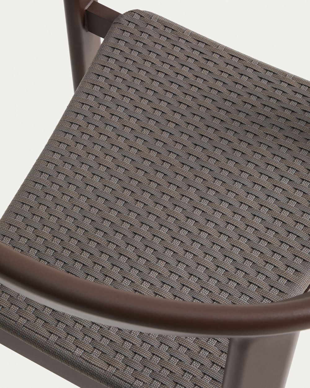 Уличный стул Erice из алюминия и шнура коричневого цвета