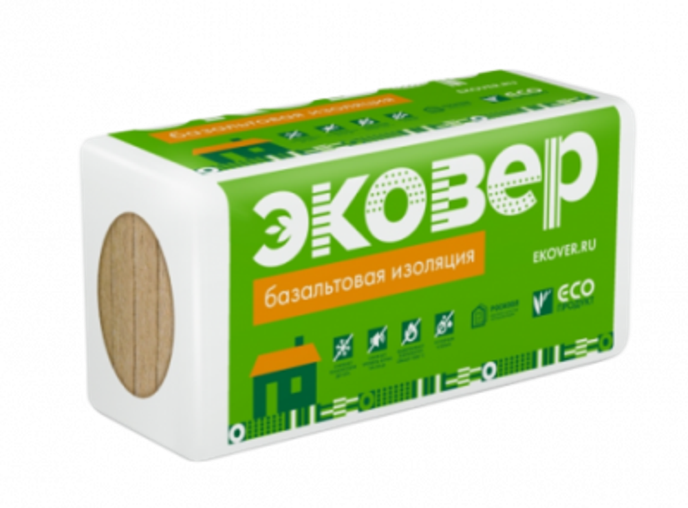 ЭКОВЕР ЭКОФАСАД 120 ( 1000*600*100)0.24 м3/уп.2,4м2/уп.