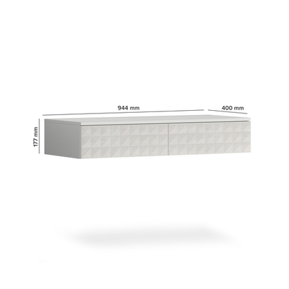 Подвесной туалетный столик консоль SIMPLE 7010 эко (Травертин)