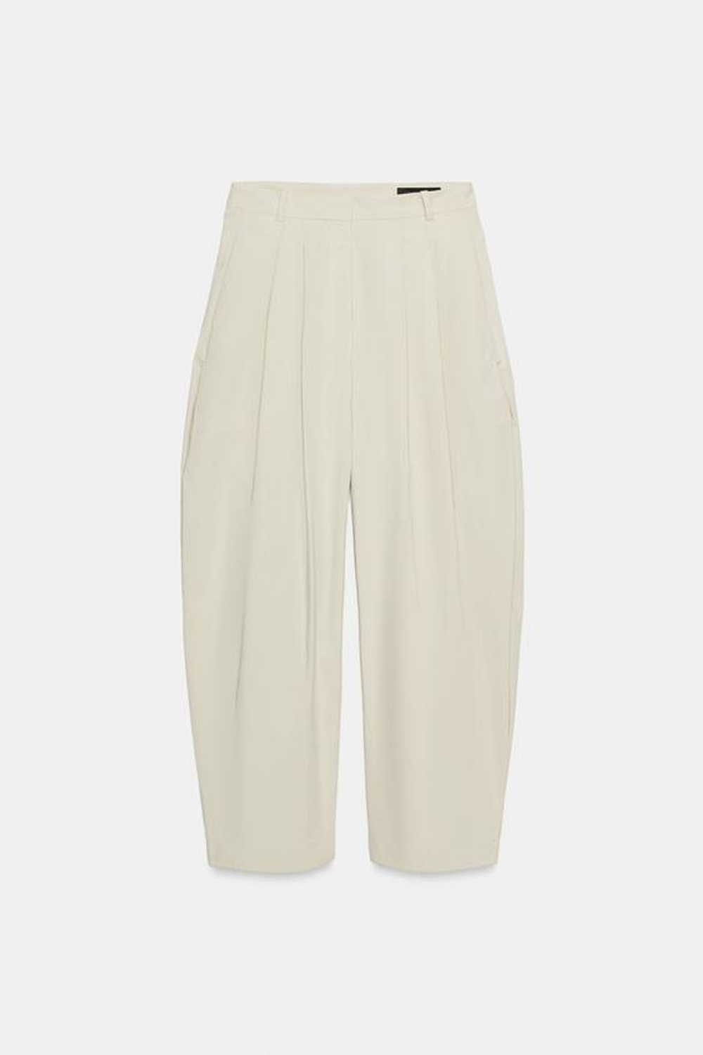 ZARA БРЮКИ С ЗАЩИПАМИ ZW LIMITED EDITION, СВЕТЛО-БЕЖЕВЫЙ