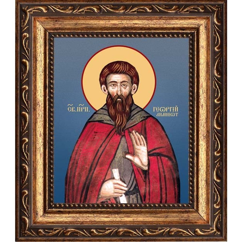 Георгий Лимниот (Озерник) Преподобный. Икона на холсте.