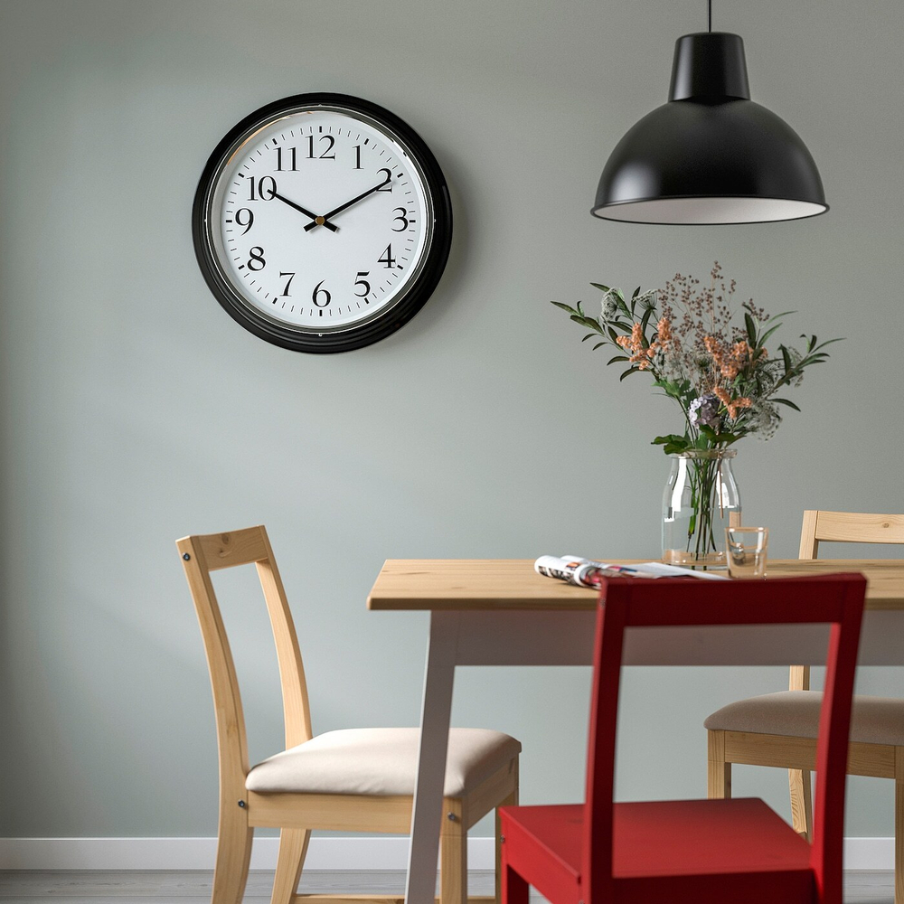 IKEA BRAVUR  (ИКЕА БРАВУР)  -  Настенные часы, черные, 59 см