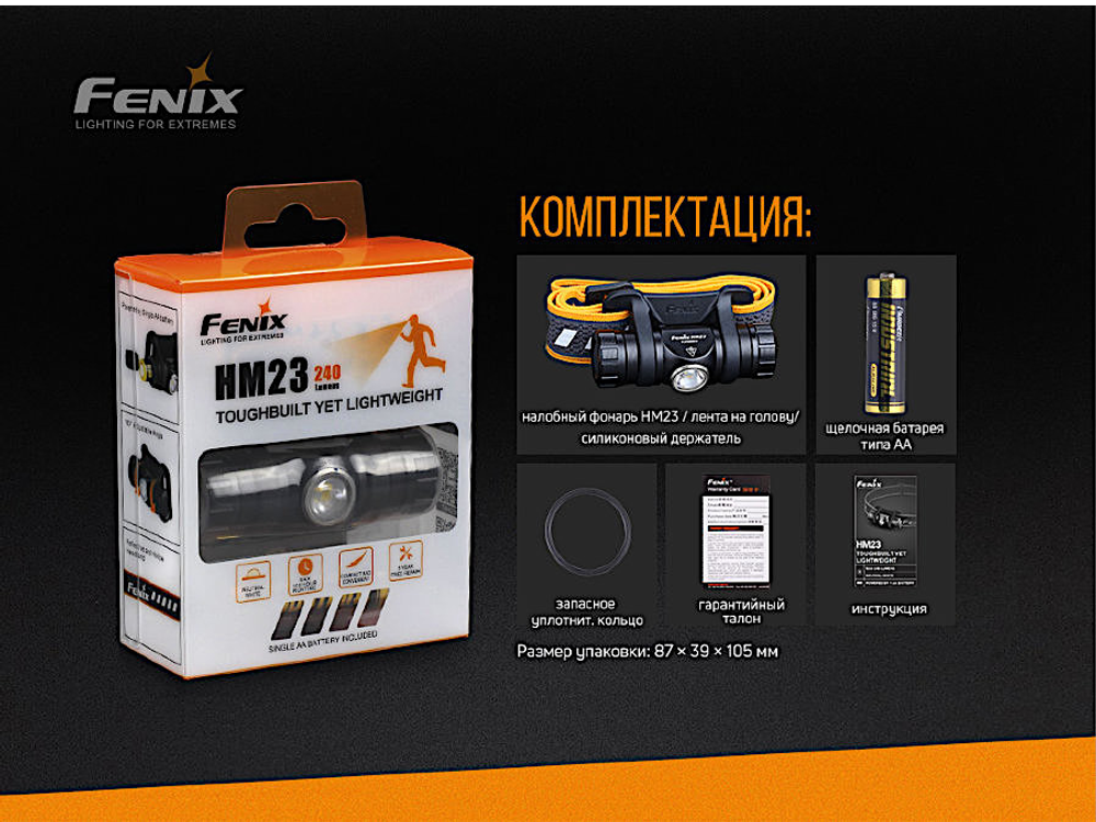Фонарь Налобный Fenix HM23 Cree Neutral White LED
