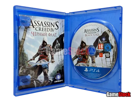 PS4 Assassins Creed IV: Black Flag / Черный флаг CUSA-00009 Б/У (Полностью на русском языке)