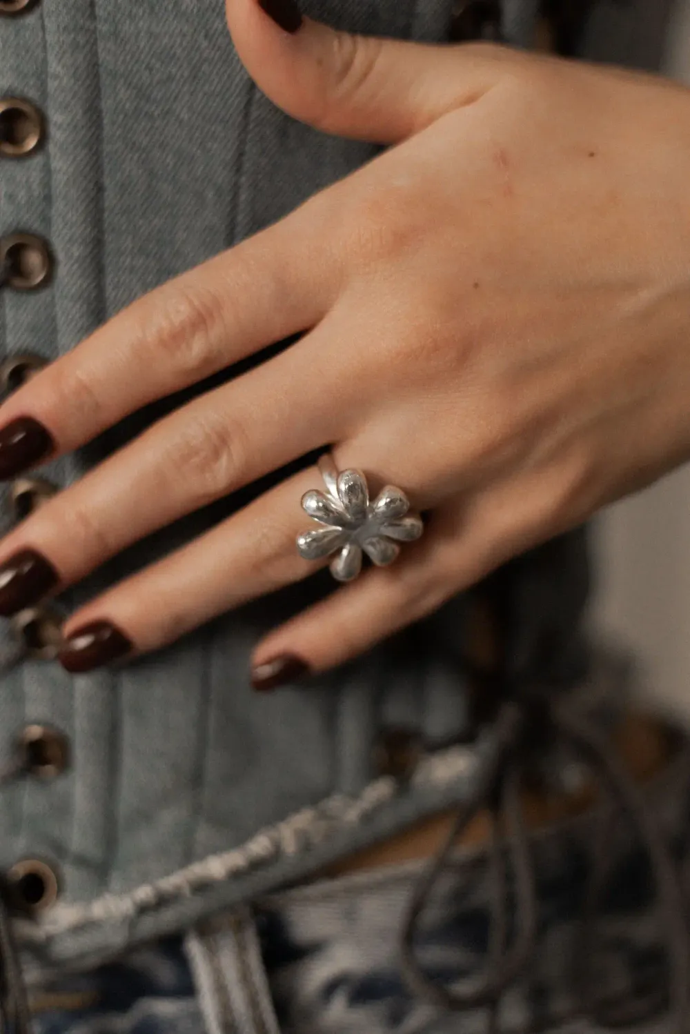 Кольцо Объемный Цветок