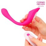 Розовый гибкий вибратор для двойной стимуляции Bior Toys Cosmo CSM-23181