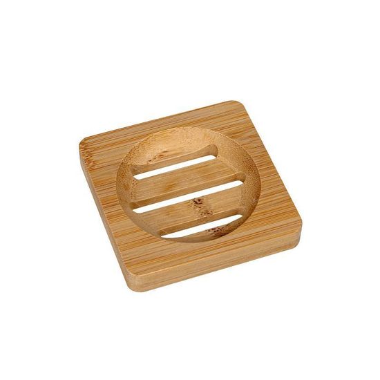 Мыльница бамбуковая квадратная (уценка)
